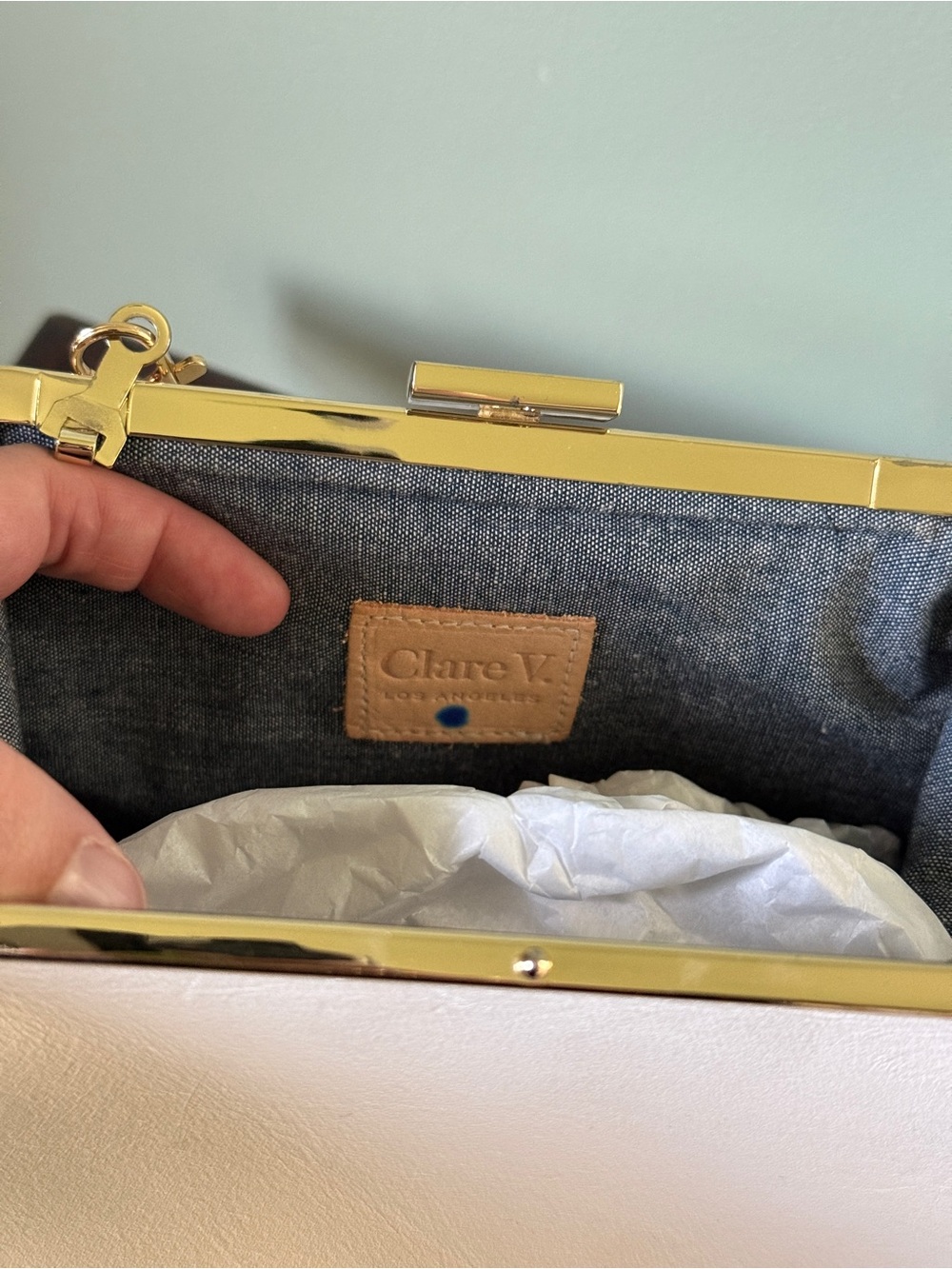 Clare V. - Le Box Bag - White Leather (w/ non Clare V. strap) - Picture 5 of 6